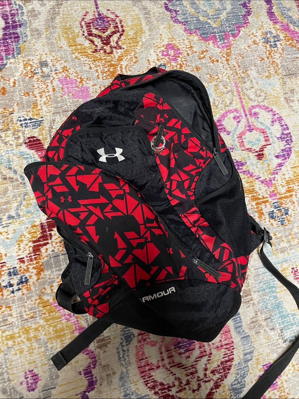 Under Armour black and red backpack